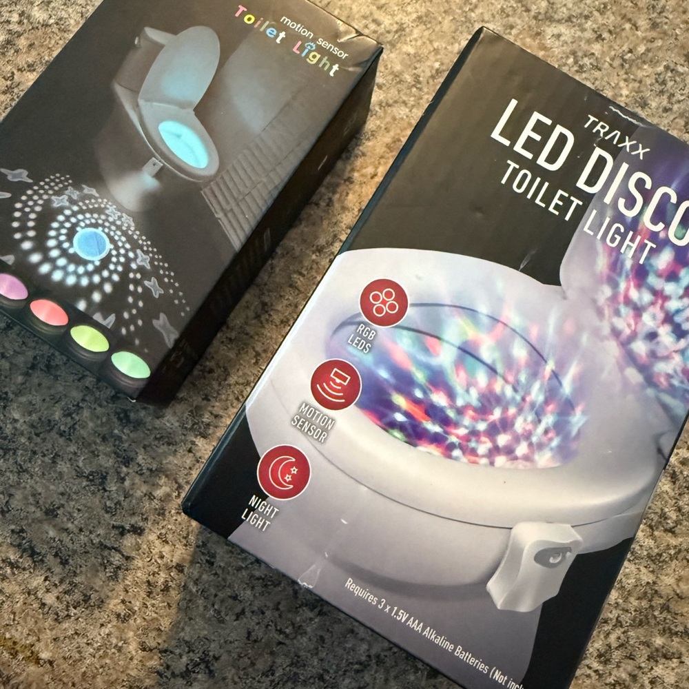 LED Disco Toilet Light - Black